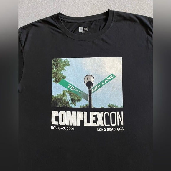 New Era x ComplexCon NBA Lane T-Shirt 2XL Black Rare Streetwear - Picture 2 of 6